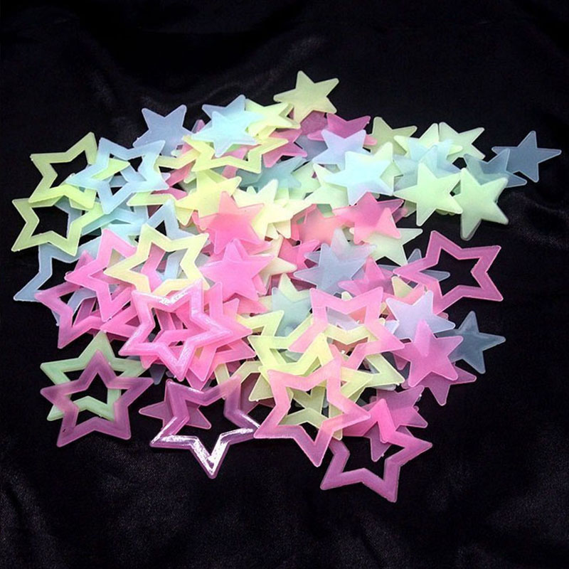 Glow In Dark Stars - Autocollant mural étoile lumineuse, 1 paquet,