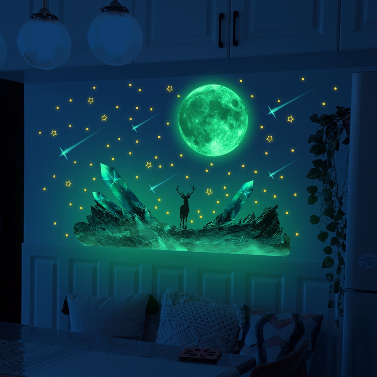 Glow In Dark Stars - Lune météore lueur dans le noir