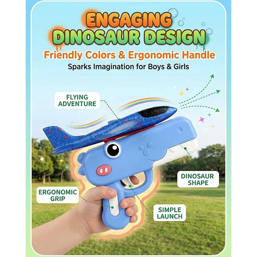 Catapult Launcher Toy - Jouets lanceurs d'avions en mousse dinosaures
