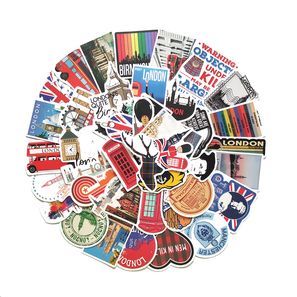 Kids Toys London - 50 autocollants Londres Angleterre pour ordinateur