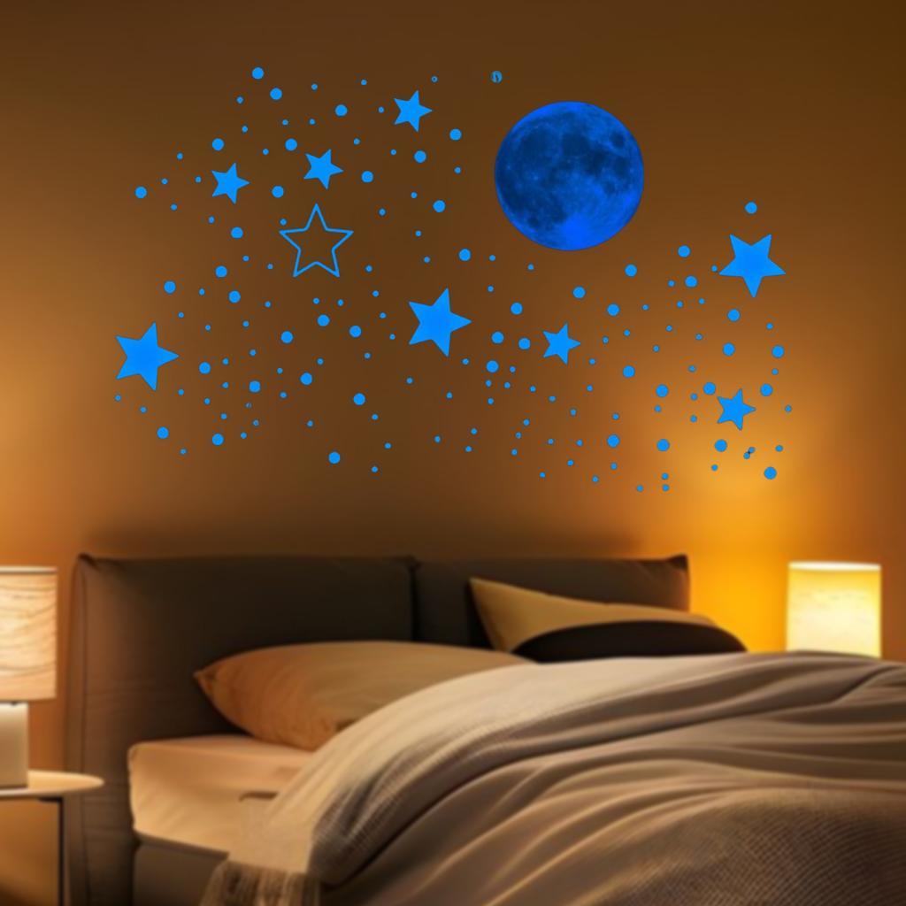 Glow In Dark Stars - 5x autocollants muraux qui brillent dans