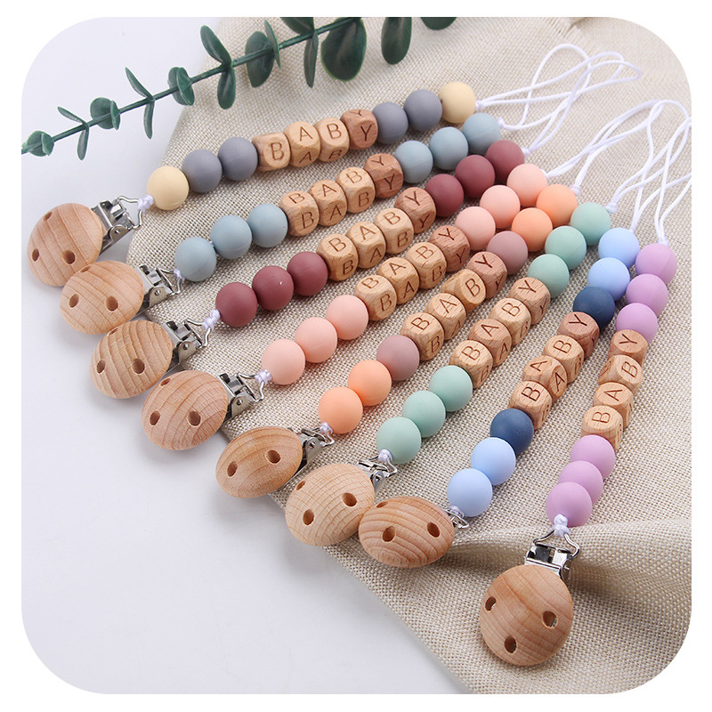 Kids Toys New Born - Attache-tétine avec nom personnalisé pour bébé,