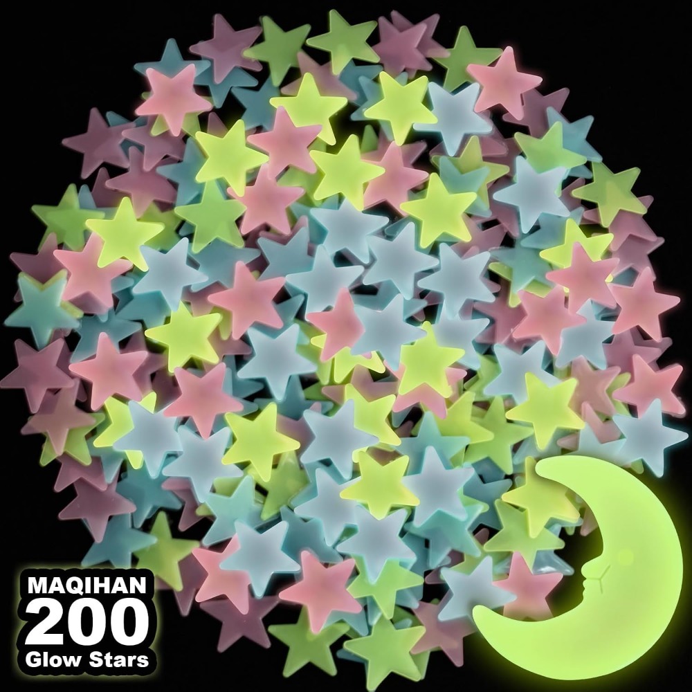 Autocollants étoiles et lune q - Glow In Dark Stars avis et prix