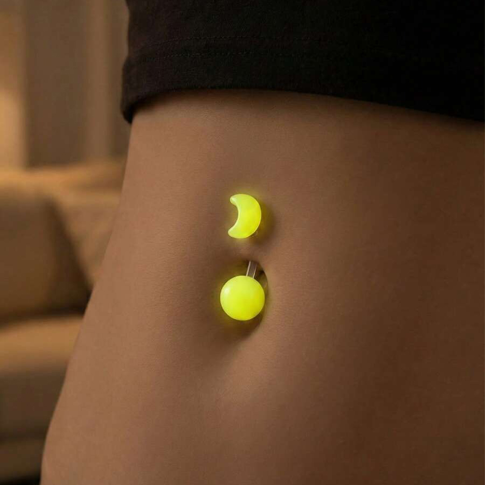 Anneaux de nombril transparent - Glow In Dark Stars avis et prix