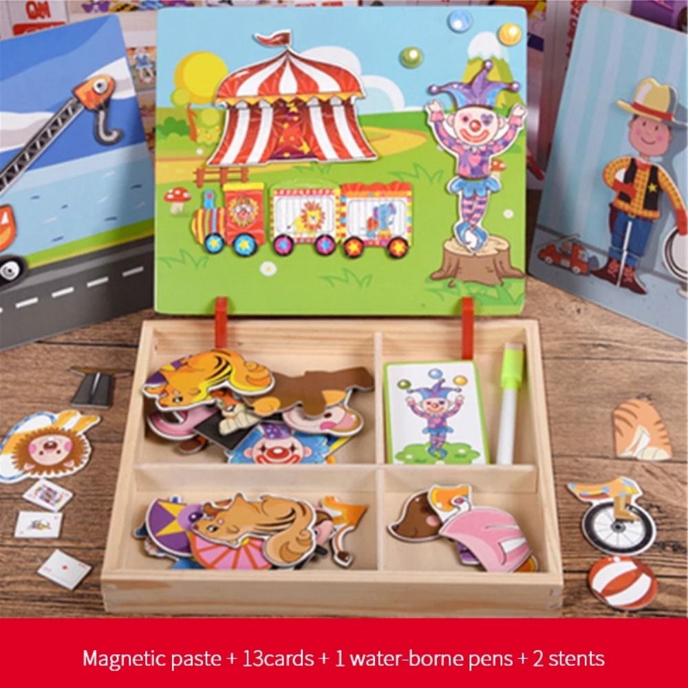 Puzzles magnétiques 3D en bois - Kids Toys Drawing Easy avis et prix