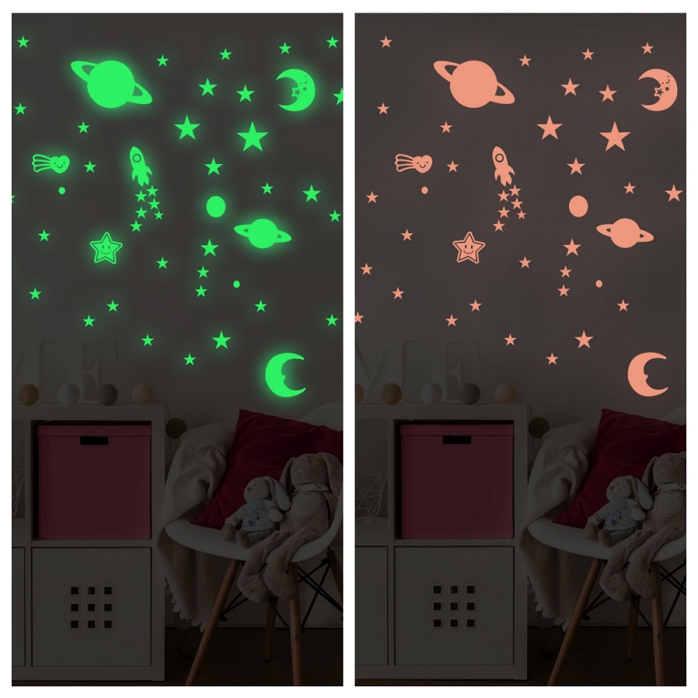 Autocollants muraux qui brille - Glow In Dark Stars avis et prix