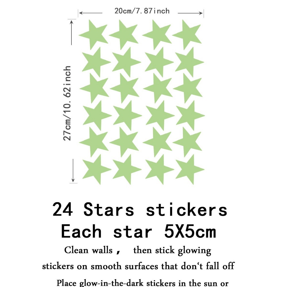 Autocollants muraux qui brille - Glow In Dark Stars avis et prix